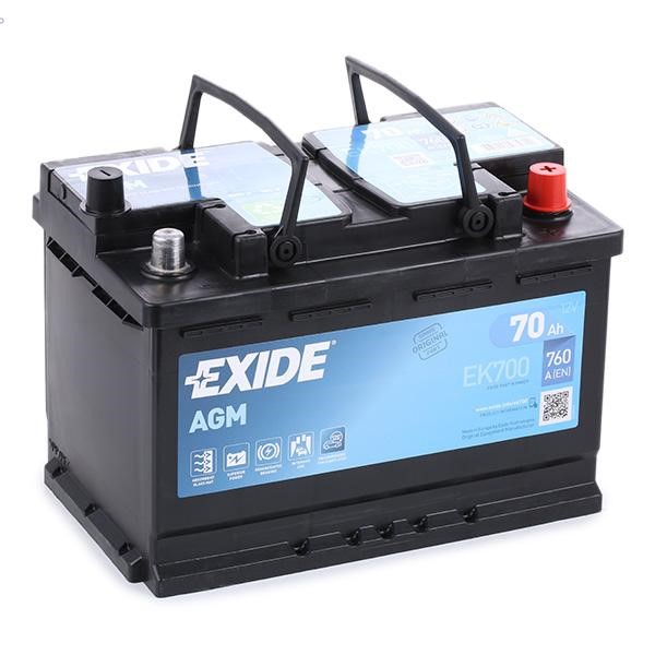 Batteria Exide EK700 - AGM (12V, 70Ah, 760A) - Puntobatterie