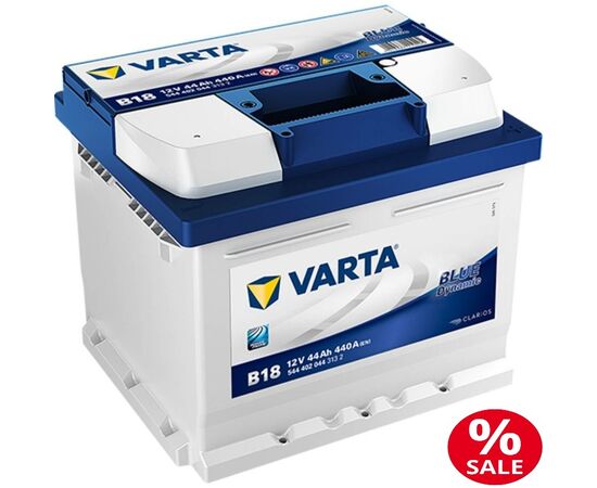 Varta B18 44Ah  544 402 044,  Rabatt, topparts, top-parts