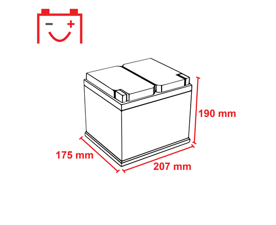 Varta C22 52Ah, 552 400 047, Dimensionen, Zum Sparpreis,  Best Deal Rabatt, topparts, top-parts.ch