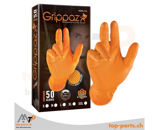 Grippaz Nitril Fischschuppen 240mm 6mil 50pcs/box Orange Size XXL