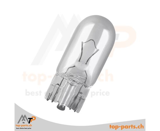 Osram Ultra Life W5W Glassockellampe 12V 5W W2,1x9,5d – langlebige Einzellampe für Blinkleuchten, Artikelnummer 2825ULT, GTIN 4008321413024