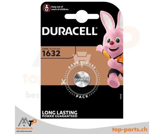 Duracell CR1632 Lithium-Knopfzelle, 3V, 1er Blister