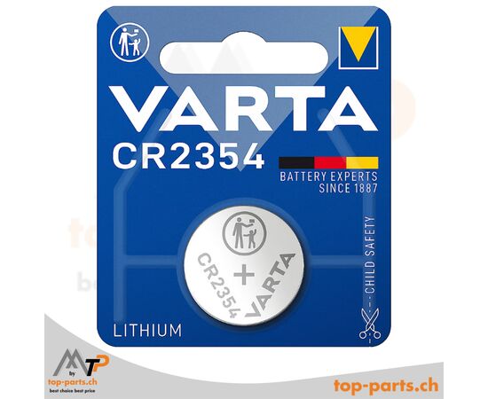 Varta CR2354 Lithium-Knopfzelle, 3V, 530 mAh, 1er Blister