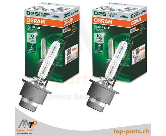 Zwei Osram XENARC® D2S Ultra Life 66240ULT, 12/24V, 35W, P32d-2, in Verpackung