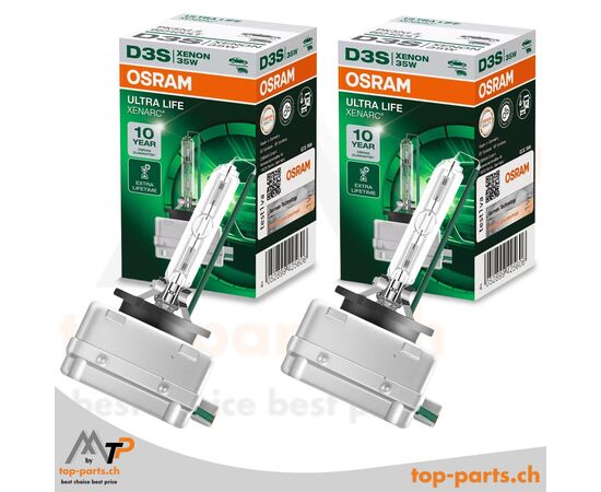 OSRAM XENARC D3S Ultra Life Xenonlampen Doppelpack – 2 Stück, Artikelnummer 66340ULT, perfekt für Vielfahrer und Langstrecken