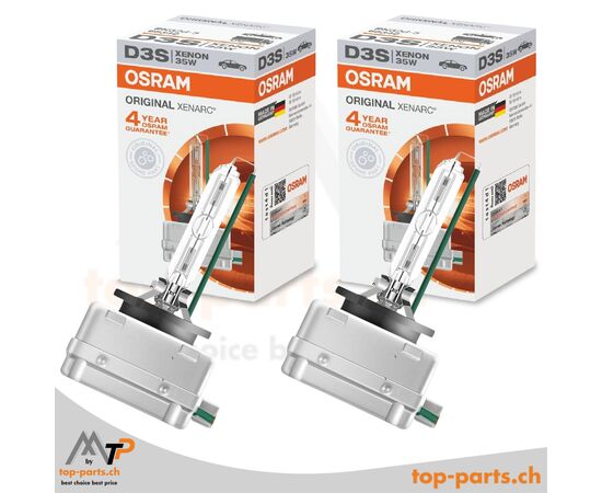 "OSRAM XENARC ORIGINAL D3S Xenonlampen Doppelpack – 2 Stück, hochwertige Beleuchtung und Effizienz."