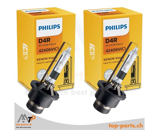 Zwei Philips Xenon D4R Vision Lampen 42406VIC1, 35W, 42V, P32d-6, 4500K, in Verpackung