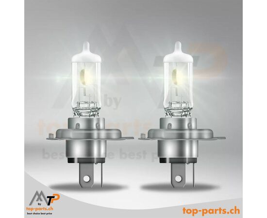 Osram H4 Ultra Life Halogenlampen 12V 60/55W, leuchtend, ohne Verpackung, P43t Sockel, 3200K