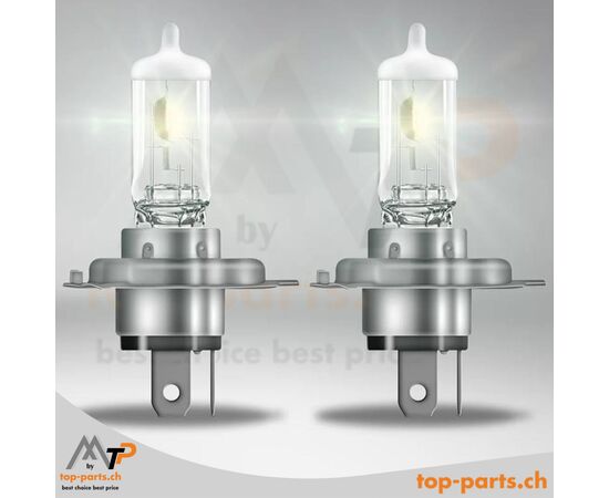 Osram H4 Ultra Life Halogenlampen 12V 60/55W, leuchtend, ohne Verpackung, P43t Sockel, 3200K