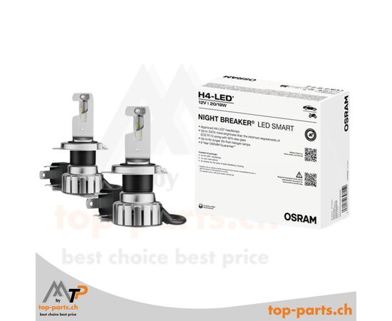 Osram H4 NIGHT BREAKER LED SMART +330% mit Verpackung, 6000K, 12V P43t, 2er Box