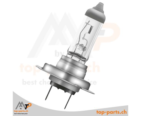 Osram H7 Classic 64210CLC Halogenlampe ohne Verpackung, 12V 55W, PX26d Sockel, 3200K warmweißes Licht